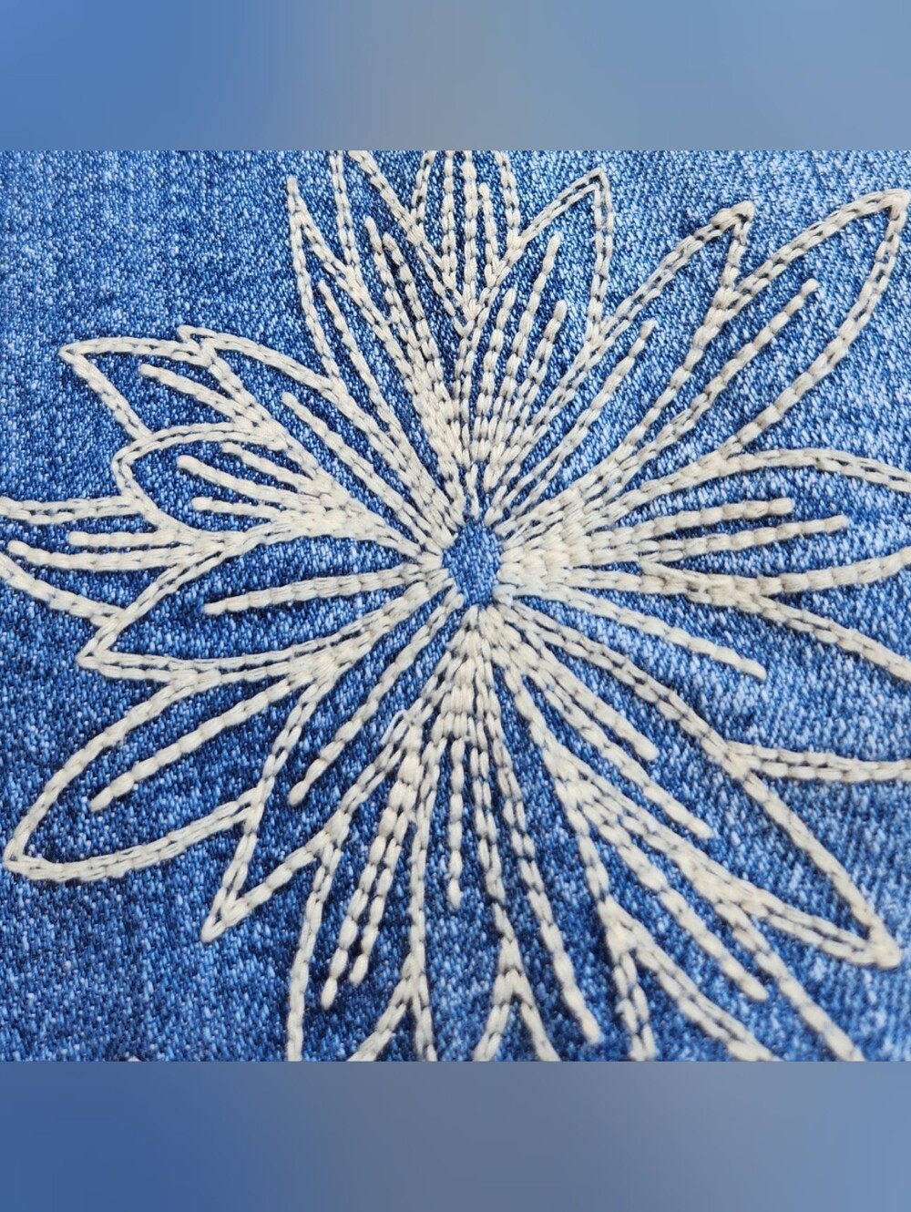 Lucky Brand Denim Overall Dress with Floral Embroidery - Picture 4 of 10